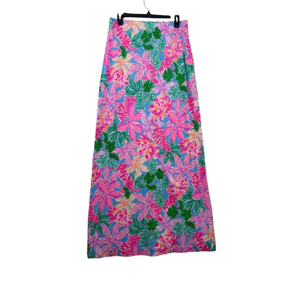 Lilly Pulitzer Tigers Lair Minka Maxi Skirt M Tropical Beach